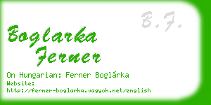 boglarka ferner business card